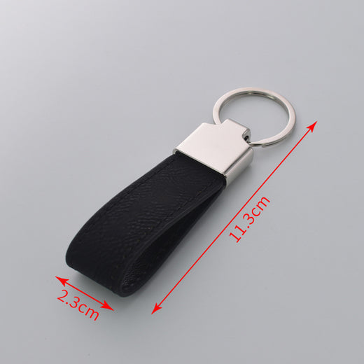 Laser Engraving Leather Metal Keychain