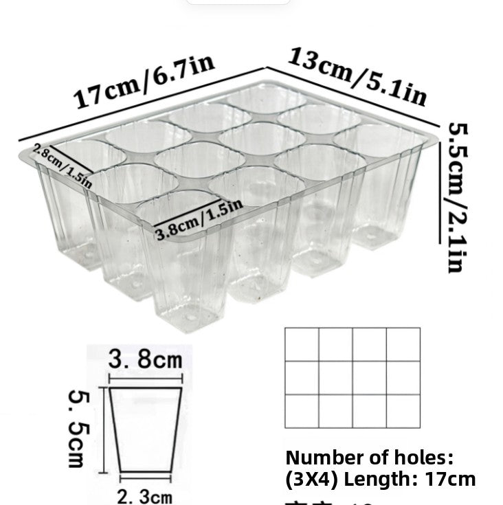 Seedling tray - 6/12 hole plastic cover for seedling pots