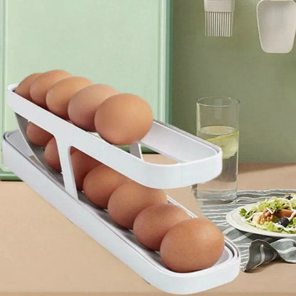 Automatic Rolling Egg Storage Rack Holder