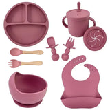 Silicone baby feeding set bowl and spoon detail