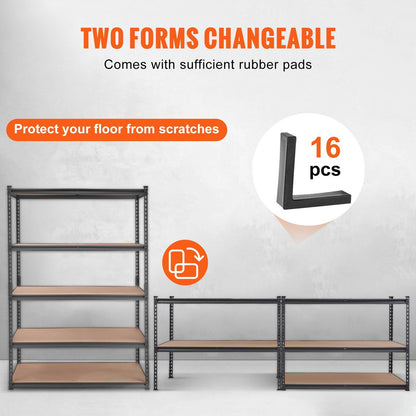 Heavy duty shelving close-up showing post and shelf joint