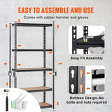 Heavy duty shelves close-up showing post detail