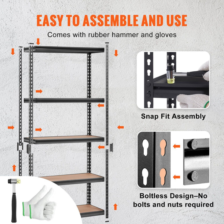 Heavy duty shelves close-up showing post detail