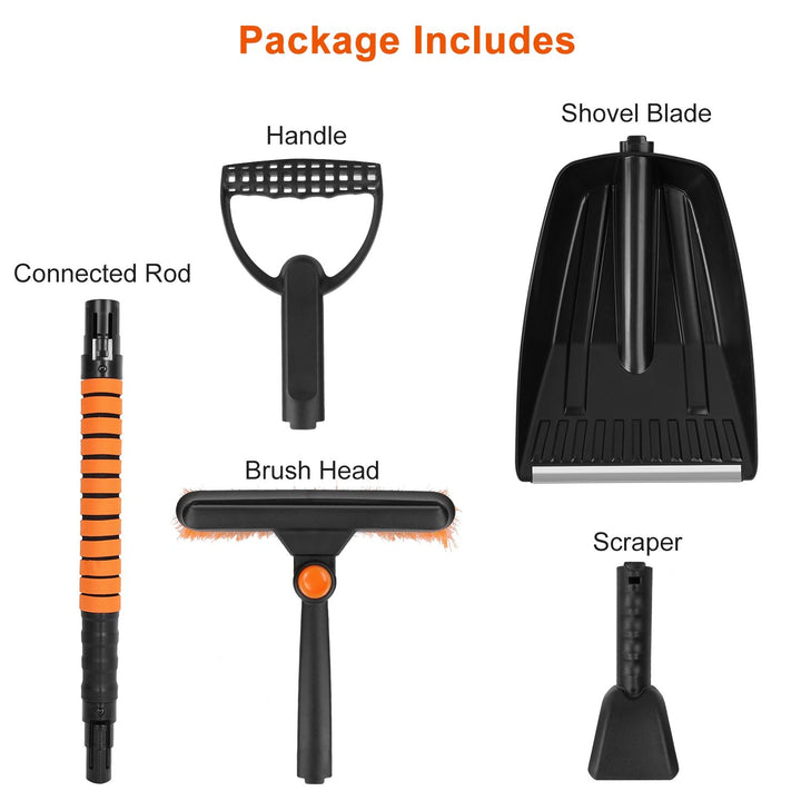 5-in-1 Extendable Snow Removal Kit front view detail