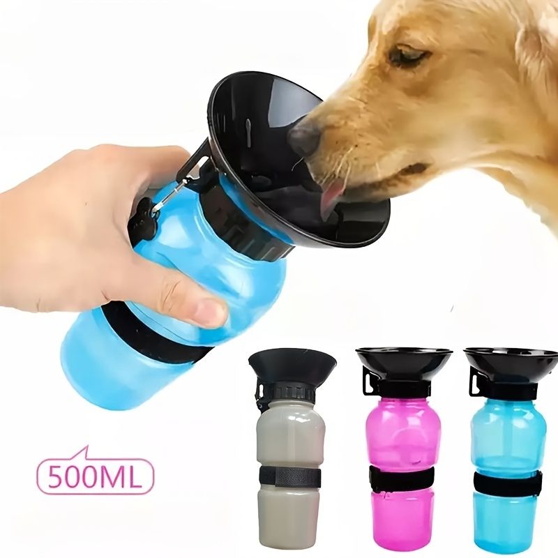 Portable pet water bottle 500ml product view