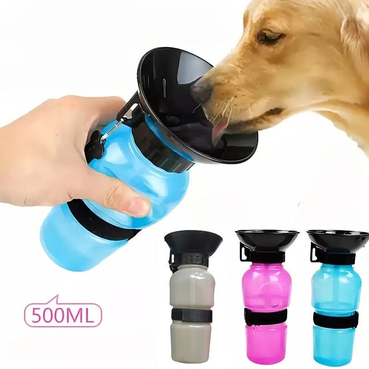 Portable pet water bottle 500ml product view