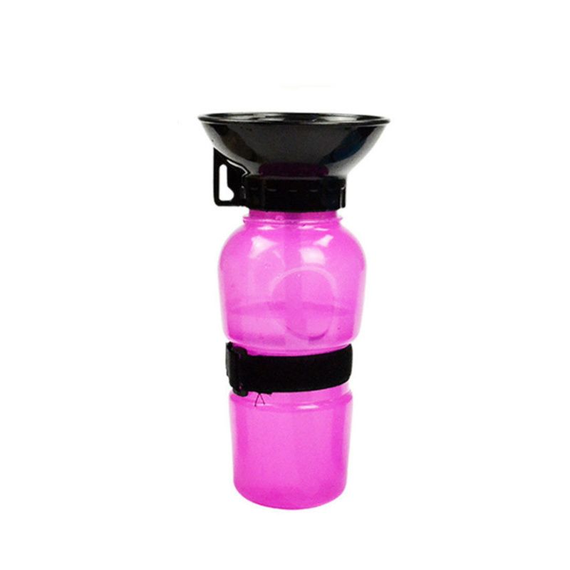 Pet water bottle 500ml in Pink and Grey