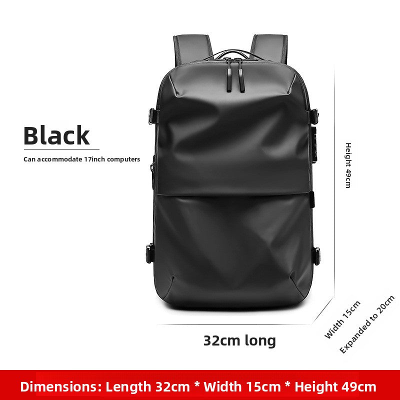 Men's Large Capacity Water-Resistant Vacuum Compression Travel Backpack