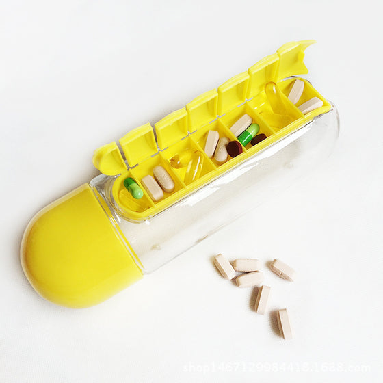 Multifunctional Two-in-One Water Bottle Pill Organizer product image 3