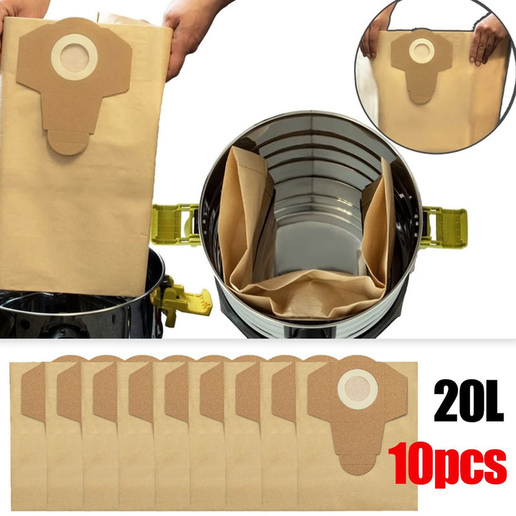 10PCS 20L Vacuum Cleaner Dust Bags Filter Set