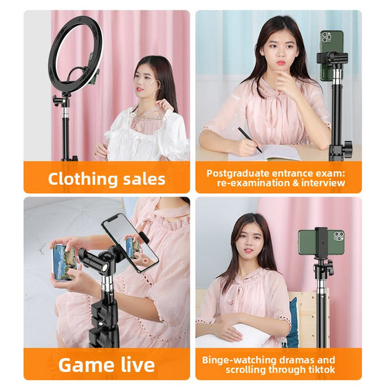 Adjustable Phone Tripod with Fill Light for Live Streaming Phone Accessories product image 2