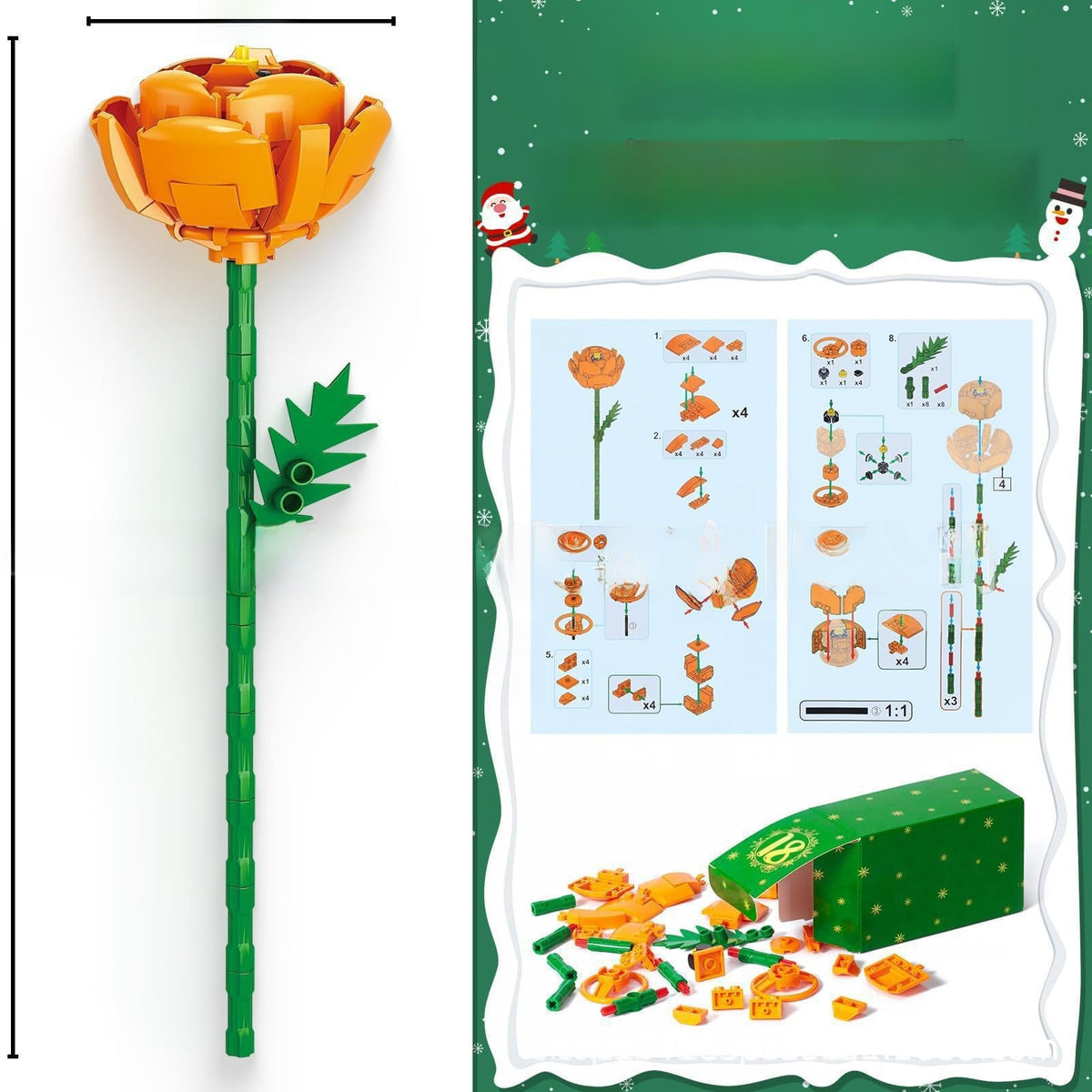 Flower Bouquet Building Blocks Christmas Blind Box