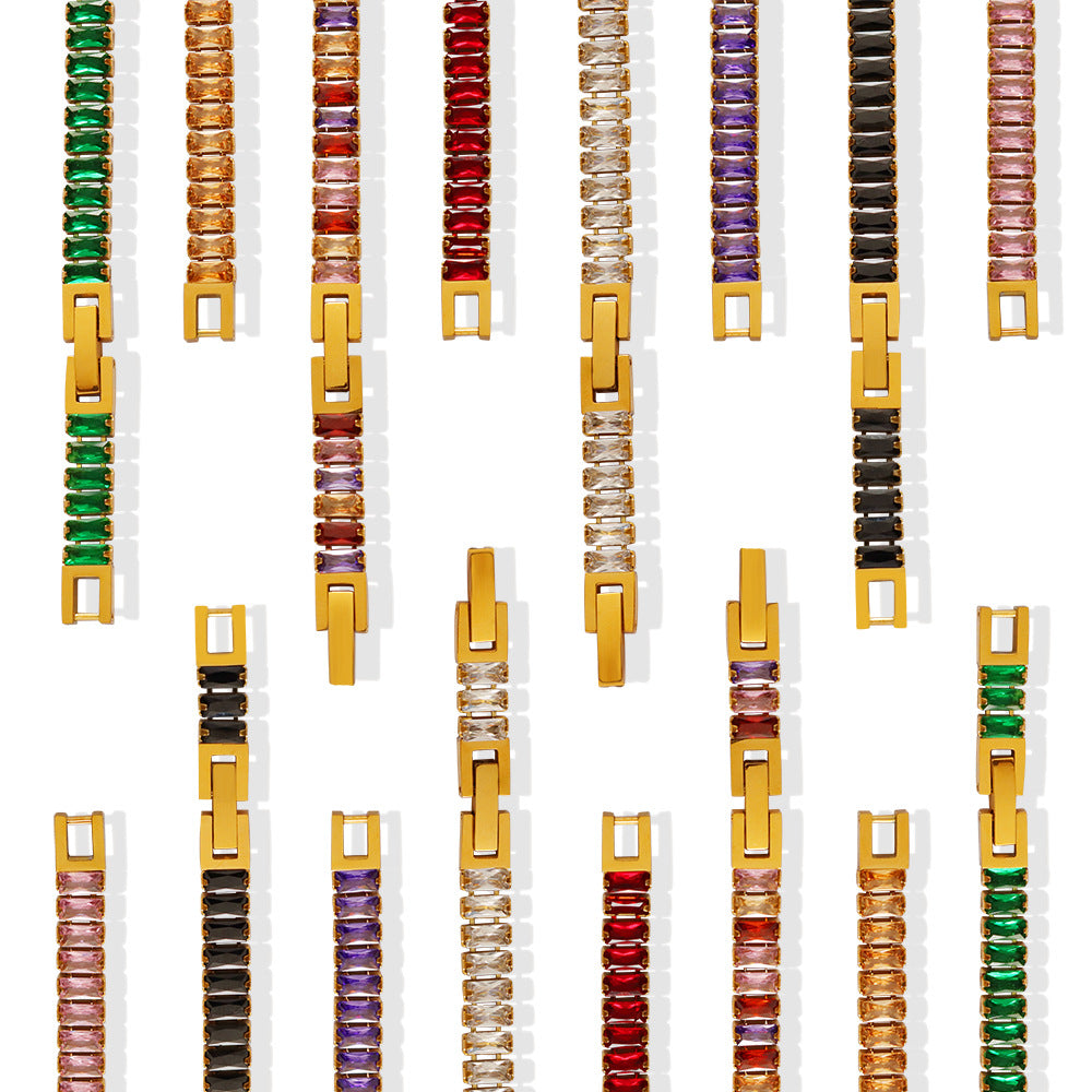 Multicolored Zircon Bracelet