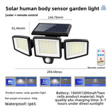 Solar Powered Outdoor Wall Light with Motion Sensor