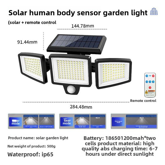 Solar Powered Outdoor Wall Light with Motion Sensor Outdoor & Pond Lighting product image 4
