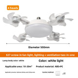 Foldable LED Fan Light with E27 Socket