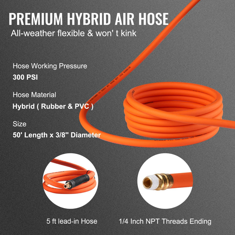 50FT Retractable Swivel Air Hose Reel in-use view