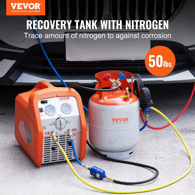 50 lbs Refrigerant Recovery Tank side angle