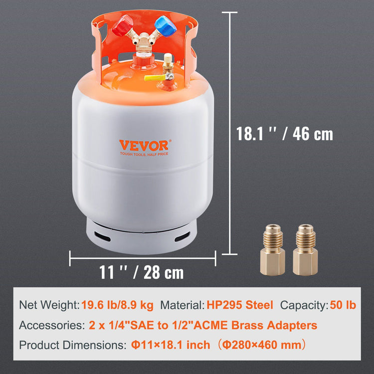 50 lbs Refrigerant Recovery Tank overview