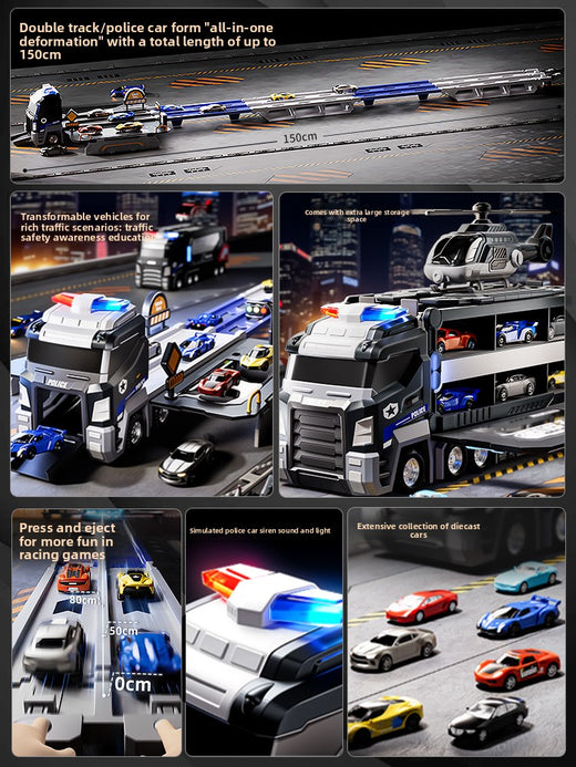 Transforming Police Car Toy with Track and Ejection Features product image 3