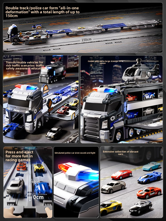 Transforming Police Car Toy with Track and Ejection Features product image 3