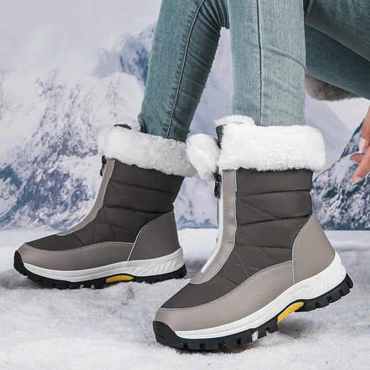 Women Fleece Lined Snow Boots Anti Slip Winter Warm Outdoor Boots