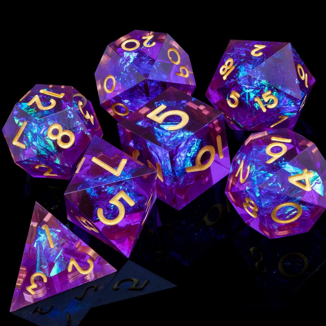 Resin Pointed Dice for Tabletop RPG