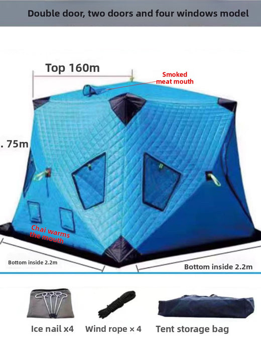 Outdoor fishing with cotton tent