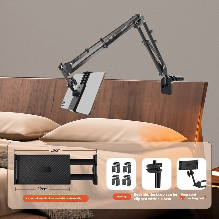 Close-up of the hinge mechanism that lets the stand fold and lock in place