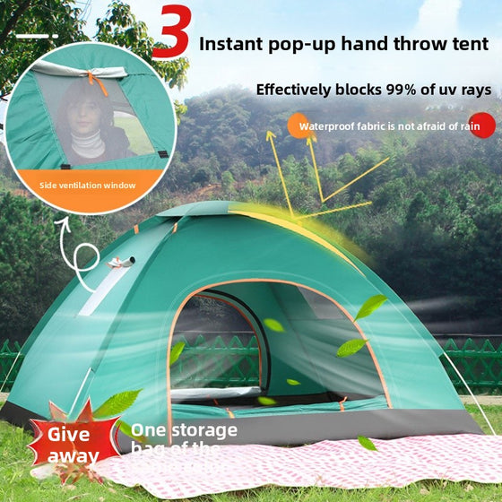 Automatic Pop Up Camping Tent with Sun Protection Camping Shelter & Sleep product image 1