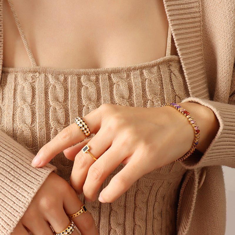 Multicolored Zircon Bracelet