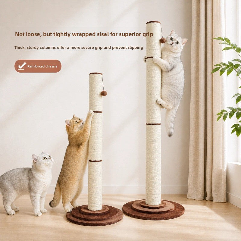 Heightened and thickened cat scratching post