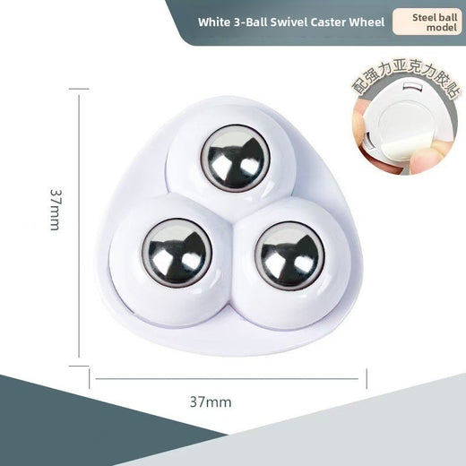Adhesive Universal Furniture Casters with Steel Ball Bearings