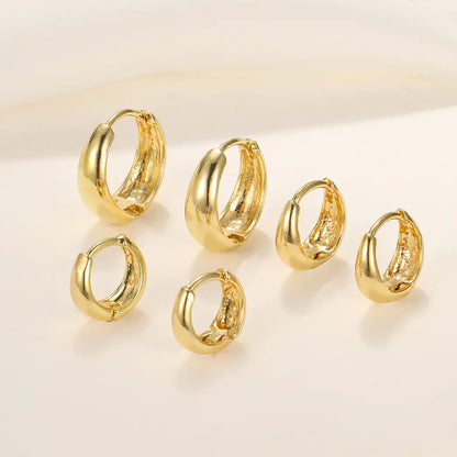 Geometric Gold & Silver Hoop Earrings Set — 6-Piece Layering Hoops