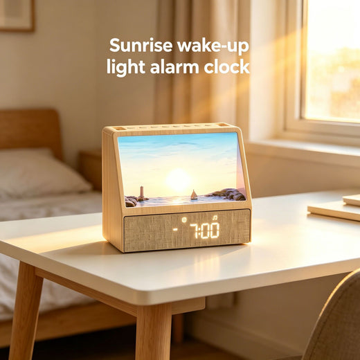 Simulated sunrise alarm clock