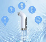 Compact cordless pore cleaner held in hand