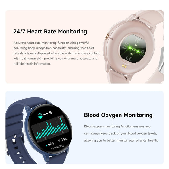 Slim smart watch with 1.38 inch display and silicone strap, photo 4