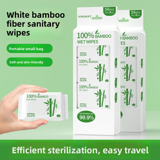 Bamboo Fiber Antibacterial Mini Wet Wipes product image 1