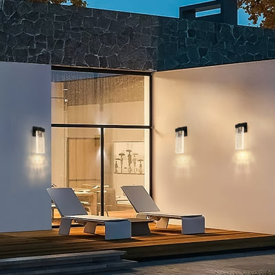Modern Waterproof Crystal Outdoor Wall Light 2-Pack