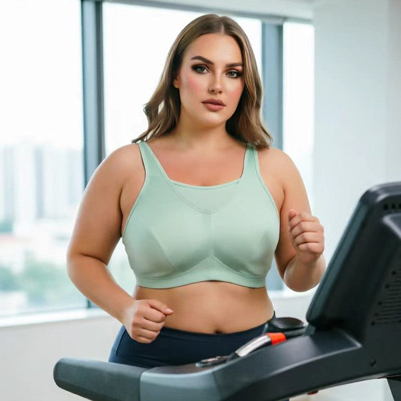 Women's full cup high support sports bra with back closure, photo 1
