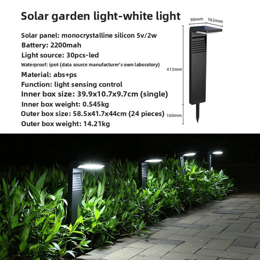 Solar Powered Lawn Light Outdoor Garden Lamp