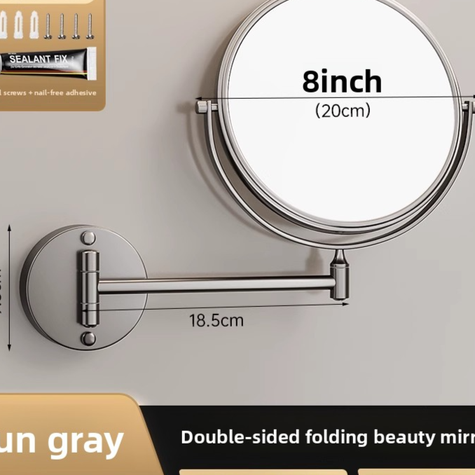 Wall-mounted beauty mirror