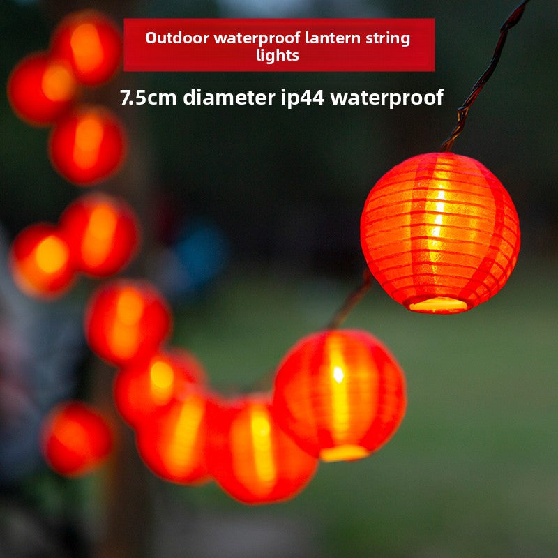 Solar Outdoor Cloth Lantern String