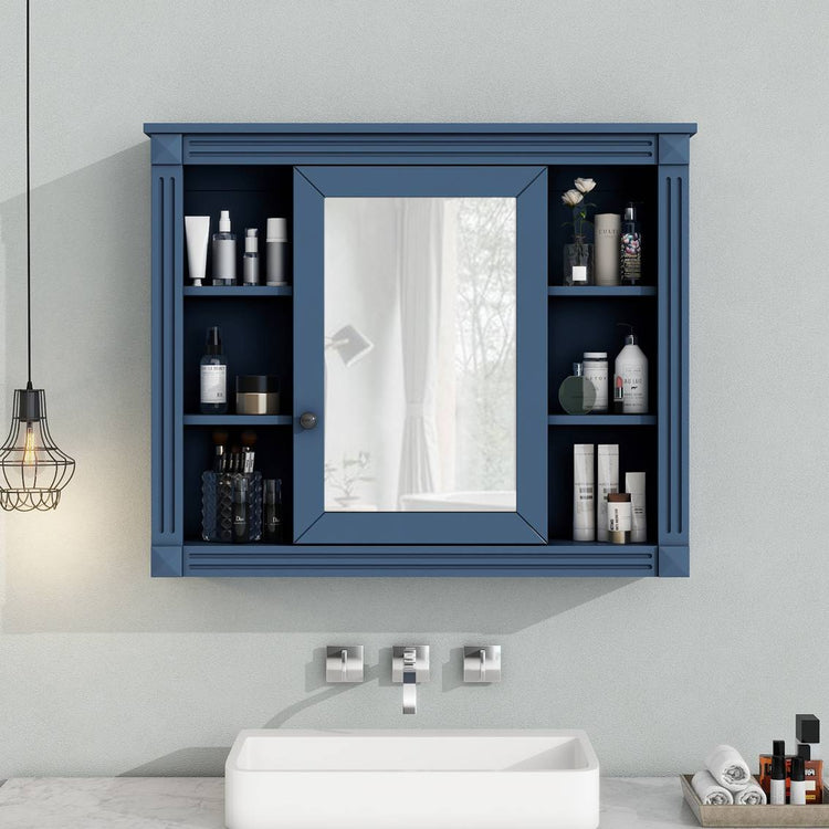 Modern Wall Mounted Bathroom Mirror Storage Cabinet7