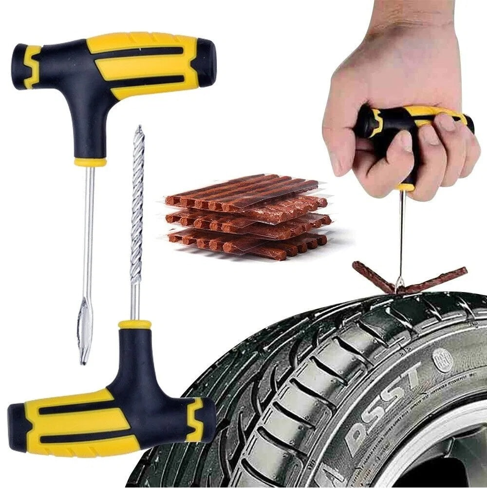 Inserting a plug strip into a tire tread