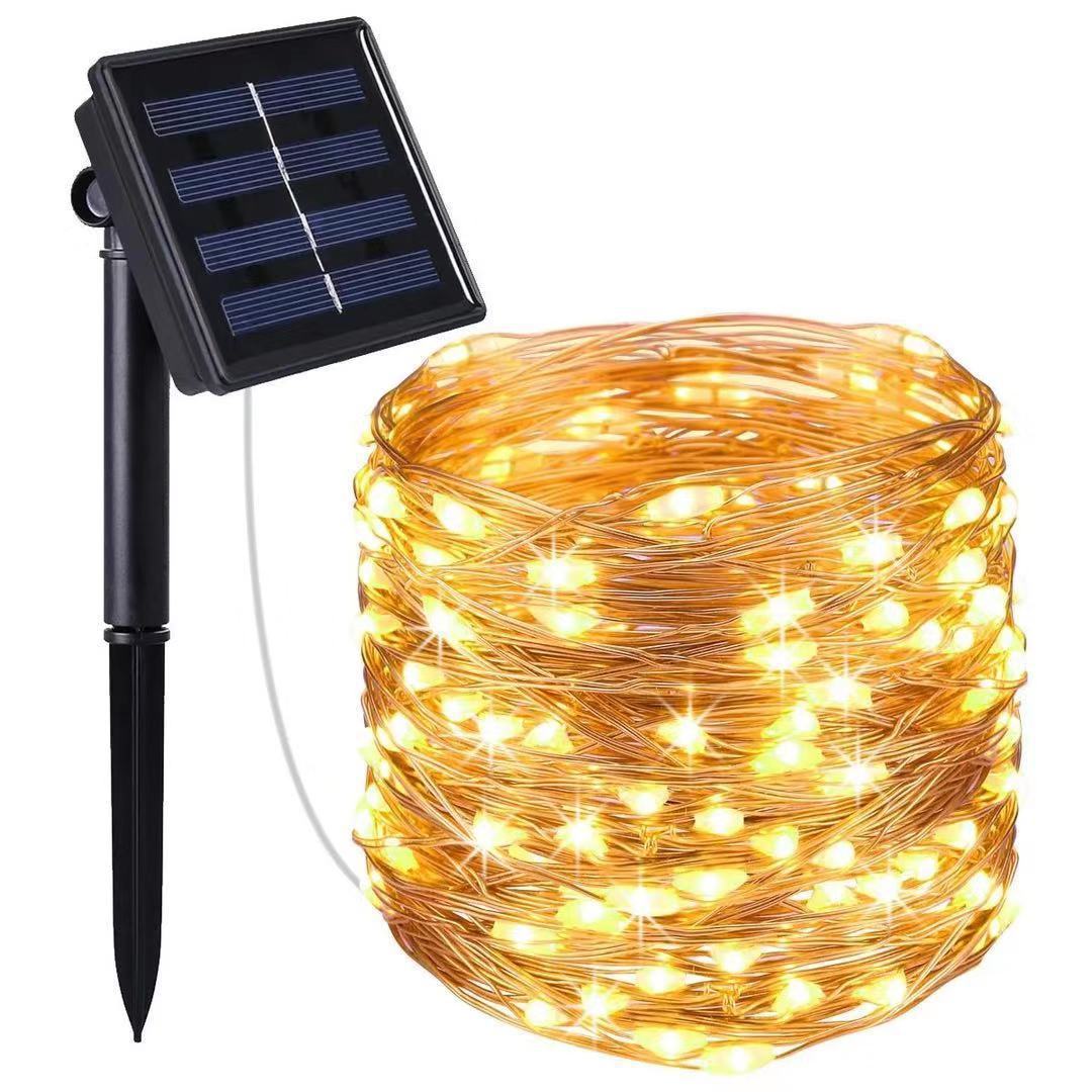Solar Copper Wire Fairy Lights with Remote Control