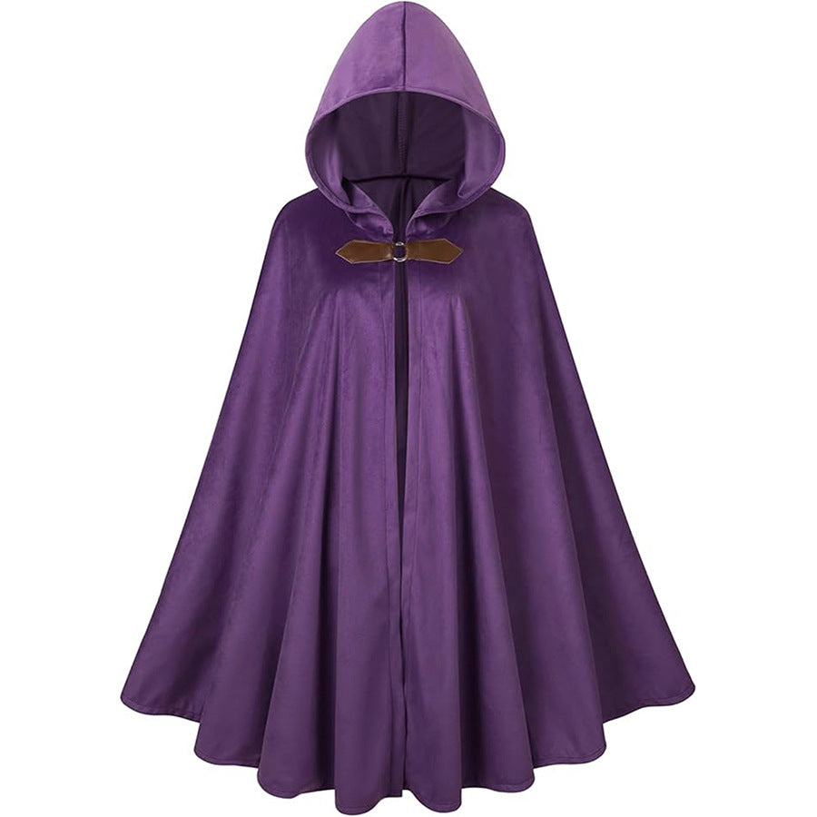Double-Sided Wearable Polyester Hooded Cape for Halloween and Christmas Costume