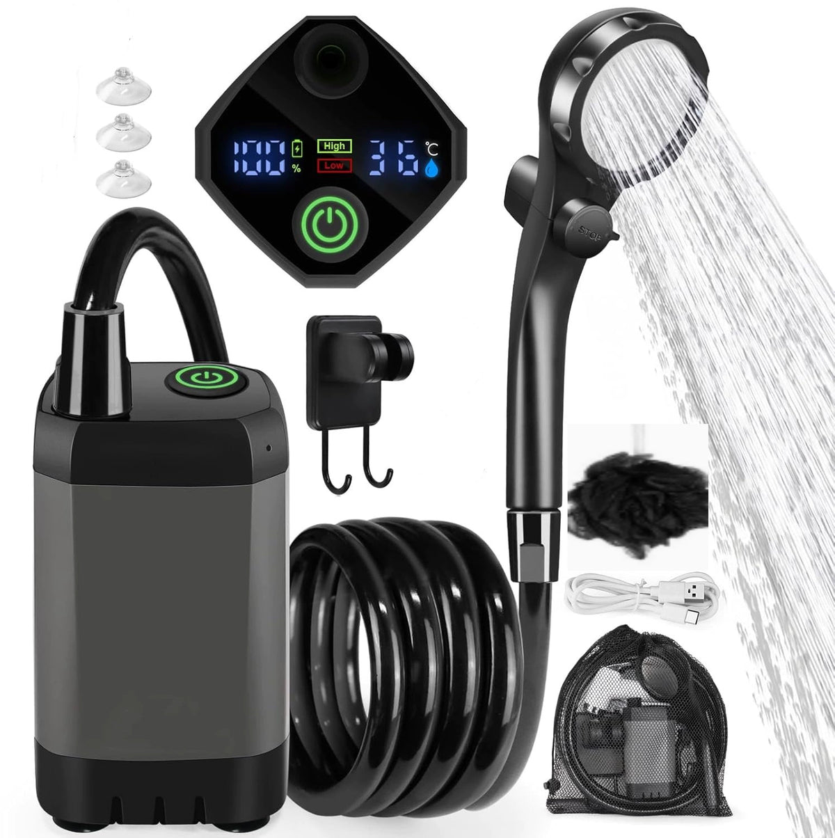 Portable Outdoor Electric Shower