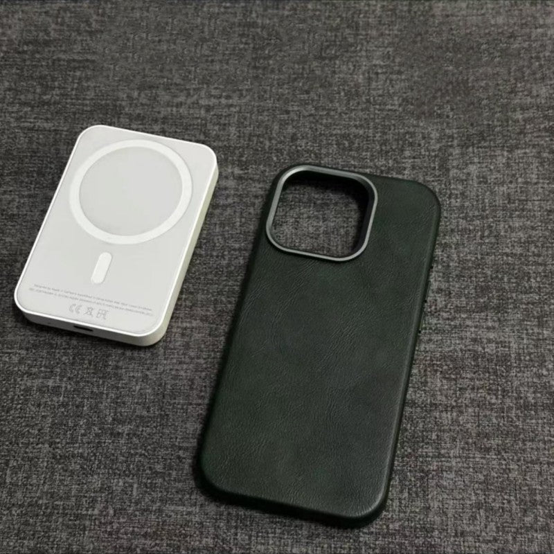 Genuine Leather Magnetic All-Inclusive Shockproof Phone Case