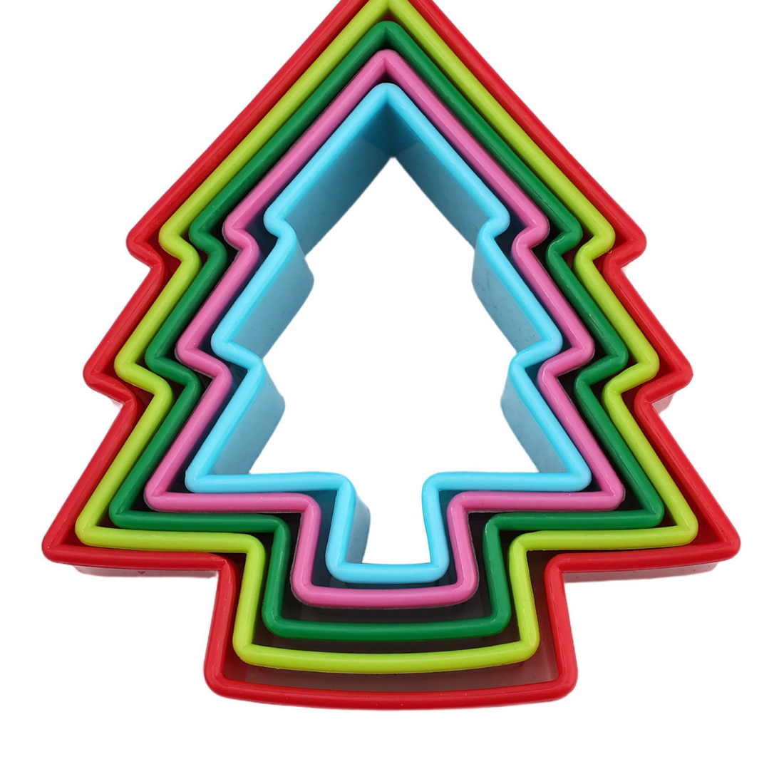 Colored plastic cookie cutter mold